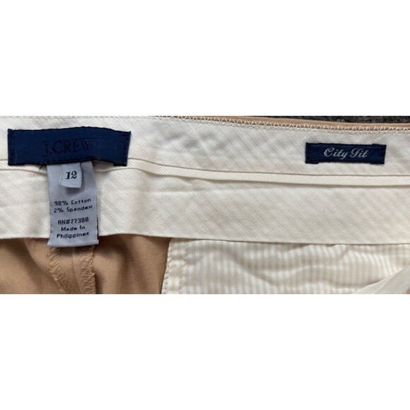 J Crew Pants Womens 12 Beige City Fit Chino Office School Preppy Office - Picture 3 of 5
